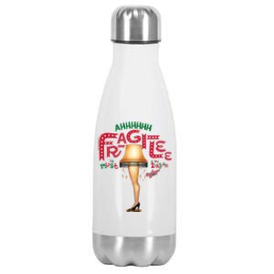 A Christmas Story Ahh Fragilee Funny Gift Stainless Steel Insulated Water Bottle