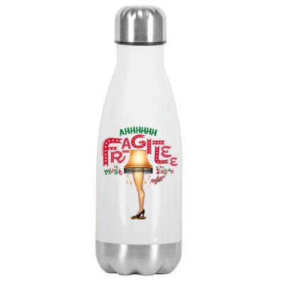 A Christmas Story Ahh Fragilee Funny Gift Stainless Steel Insulated Water Bottle