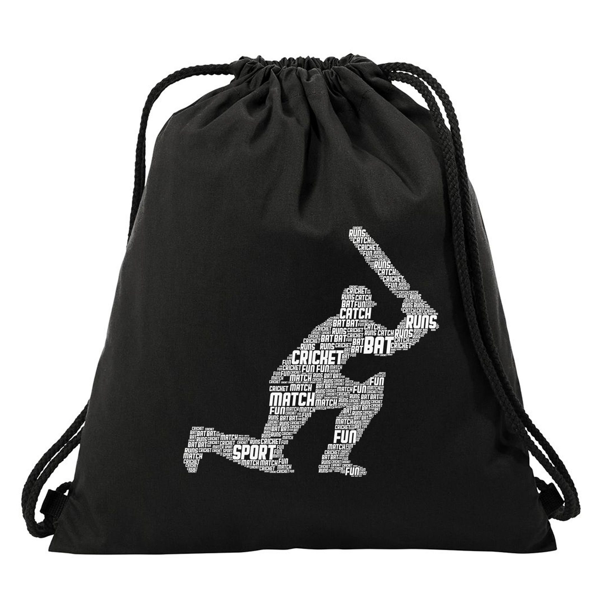Activating Cricket Skills Sports Player Team Coach Drawstring Bag