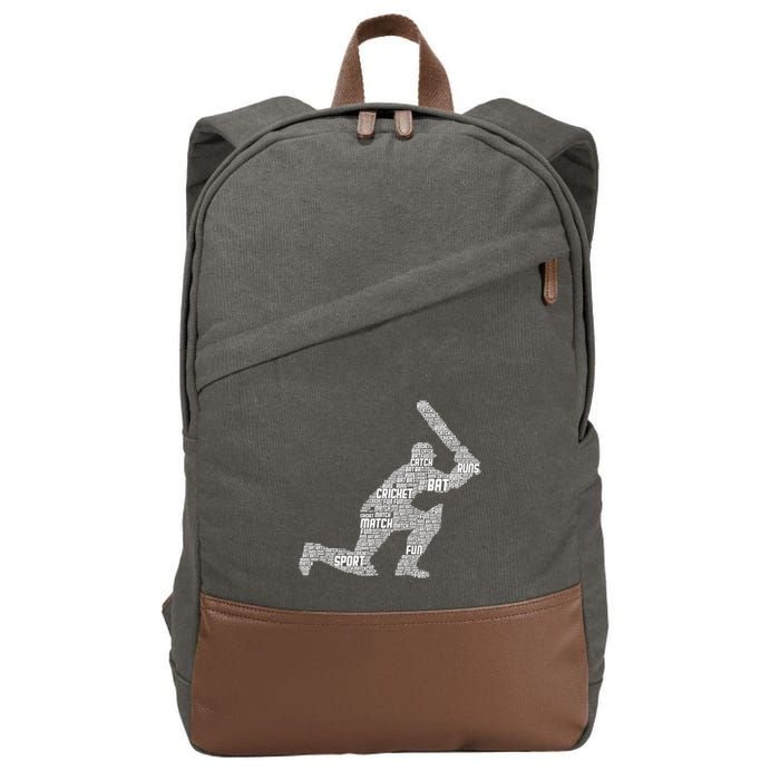 Activating Cricket Skills Sports Player Team Coach Cotton Canvas Backpack