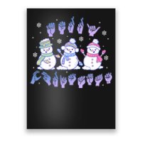 Asl Christmas Snowmen Merry Christmas Sign Language Poster