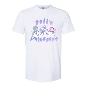 Asl Christmas Snowmen Merry Christmas Sign Language Softstyle CVC T-Shirt