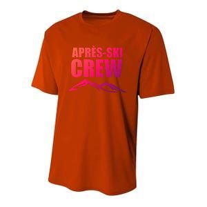 AprèsSki Crew Ski Skiing Party Gift Youth Performance Sprint T-Shirt