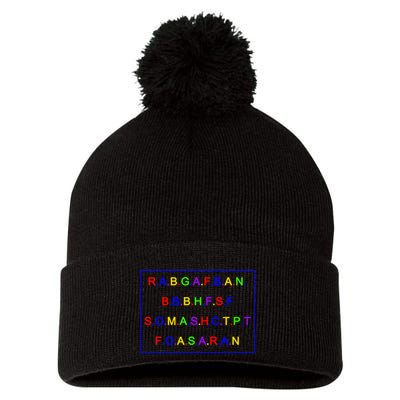 Act Up City Girls R.A.B.G.A.F.B.A.N.B.B.B.H.F.S.F S.O.M.A.S.H.C.T.P.T Pom Pom 12in Knit Beanie