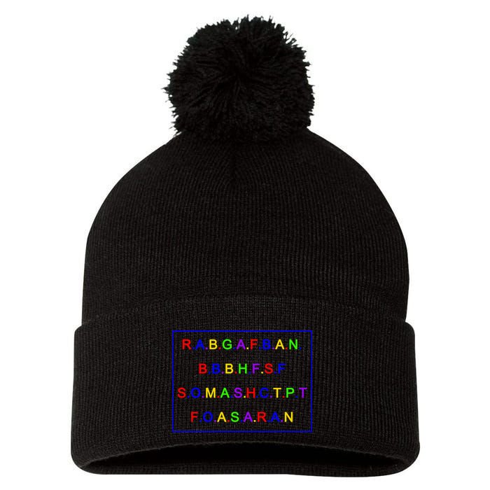 Act Up City Girls R.A.B.G.A.F.B.A.N.B.B.B.H.F.S.F S.O.M.A.S.H.C.T.P.T Pom Pom 12in Knit Beanie