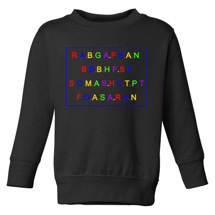 Act Up City Girls R.A.B.G.A.F.B.A.N.B.B.B.H.F.S.F S.O.M.A.S.H.C.T.P.T Toddler Sweatshirt