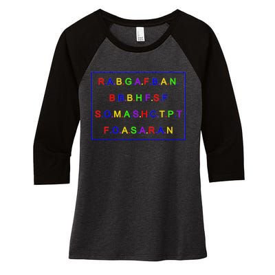 Act Up City Girls R.A.B.G.A.F.B.A.N.B.B.B.H.F.S.F S.O.M.A.S.H.C.T.P.T Women's Tri-Blend 3/4-Sleeve Raglan Shirt