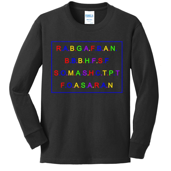 Act Up City Girls R.A.B.G.A.F.B.A.N.B.B.B.H.F.S.F S.O.M.A.S.H.C.T.P.T Kids Long Sleeve Shirt