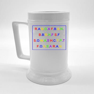 Act Up City Girls R.A.B.G.A.F.B.A.N.B.B.B.H.F.S.F S.O.M.A.S.H.C.T.P.T Beer Stein