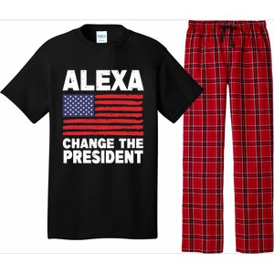 Alexa Change The President Funny Political Humor Gift Pajama Set