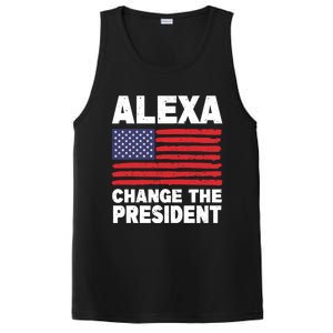 Alexa Change The President Funny Political Humor Gift PosiCharge Competitor Tank