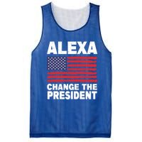 Alexa Change The President Funny Political Humor Gift Mesh Reversible Basketball Jersey Tank