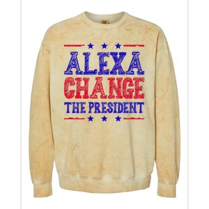 Alexa Change The President Funny Political Colorblast Crewneck Sweatshirt