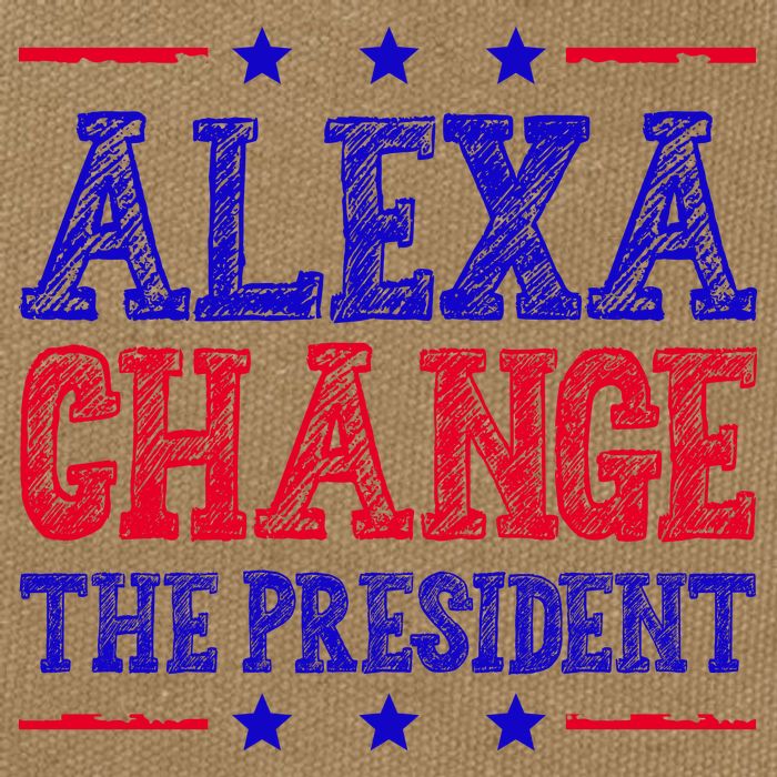 Alexa Change The President Funny Political Cotton Canvas Backpack