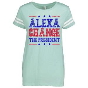 Alexa Change The President Funny Political Enza Ladies Jersey Football T-Shirt