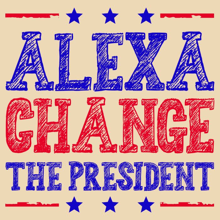 Alexa Change The President Funny Political Drawstring Bag