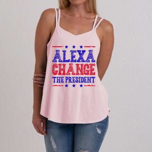 Alexa Change The President Funny Political Women's Strappy Tank