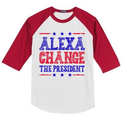 Alexa Change The President Funny Political Kids Colorblock Raglan Jersey