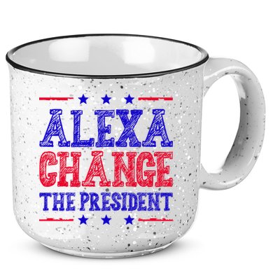 Alexa Change The President Funny Political 15oz Campfire Ceramic Mug