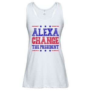 Alexa Change The President Funny Political Ladies Essential Flowy Tank