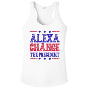 Alexa Change The President Funny Political Ladies PosiCharge Competitor Racerback Tank