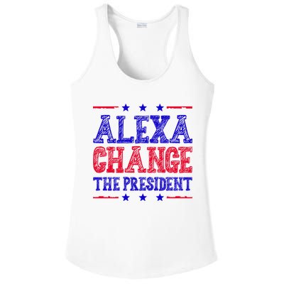 Alexa Change The President Funny Political Ladies PosiCharge Competitor Racerback Tank