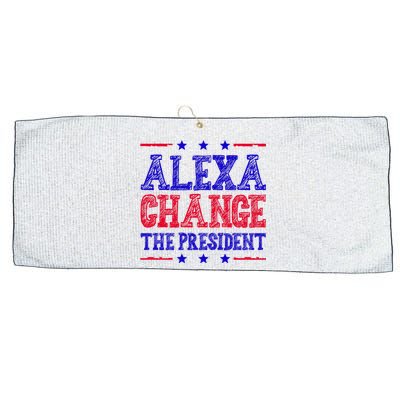 Alexa Change The President Funny Political Large Microfiber Waffle Golf Towel