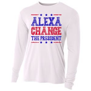 Alexa Change The President Funny Political Cooling Performance Long Sleeve Crew