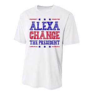 Alexa Change The President Funny Political Performance Sprint T-Shirt