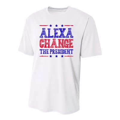 Alexa Change The President Funny Political Youth Performance Sprint T-Shirt