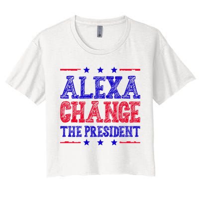Alexa Change The President Funny Political Crop Top