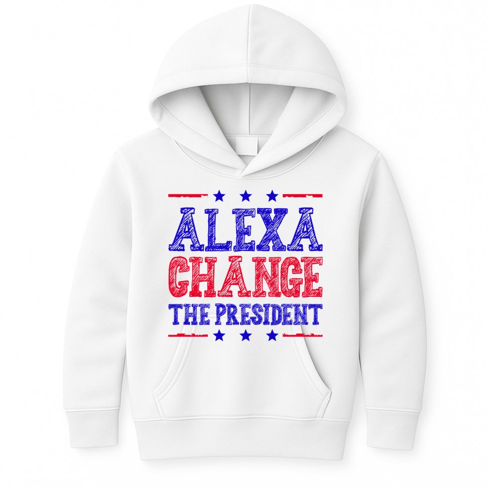 Alexa Change The President Funny Political Kids Hoodie