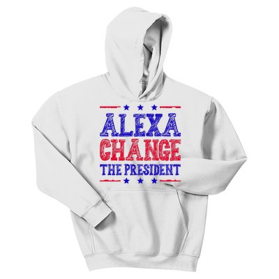 Alexa Change The President Funny Political Kids Hoodie