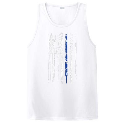 Alaska Cop Thin Blue Line Leo Police American Flag PosiCharge Competitor Tank