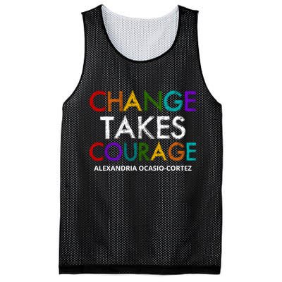 AOC Changes Takes Courage Alexandria Ocasio Cortez Mesh Reversible Basketball Jersey Tank