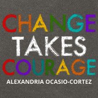 AOC Changes Takes Courage Alexandria Ocasio Cortez Cotton Canvas Backpack