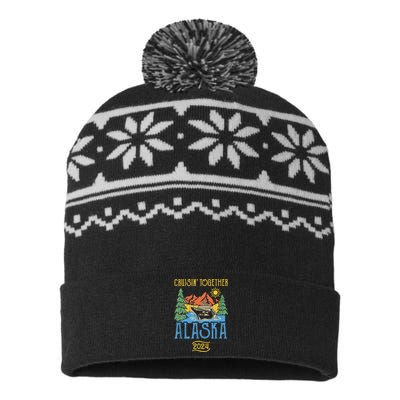 Alaska Cruise Together 2024 USA-Made Snowflake Beanie