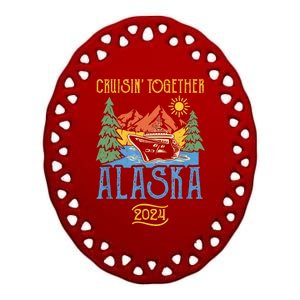 Alaska Cruise Together 2024 Ceramic Oval Ornament