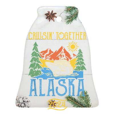 Alaska Cruise Together 2024 Ceramic Bell Ornament