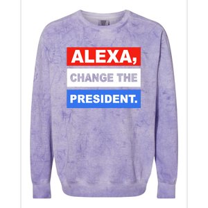 Alexa Change The President Colorblast Crewneck Sweatshirt