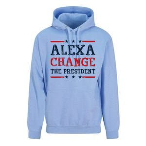 Alexa Change The President Funny Quote Humor Unisex Surf Hoodie