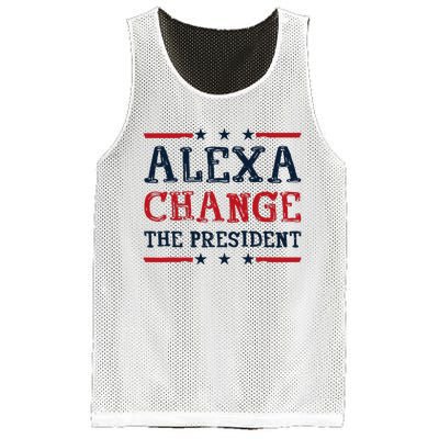 Alexa Change The President Funny Quote Humor Mesh Reversible Basketball Jersey Tank