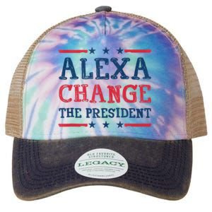 Alexa Change The President Funny Quote Humor Legacy Tie Dye Trucker Hat