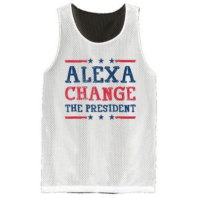 Alexa Change The President Funny Quote Humor Mesh Reversible Basketball Jersey Tank