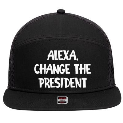 Alexa Change The President 7 Panel Mesh Trucker Snapback Hat