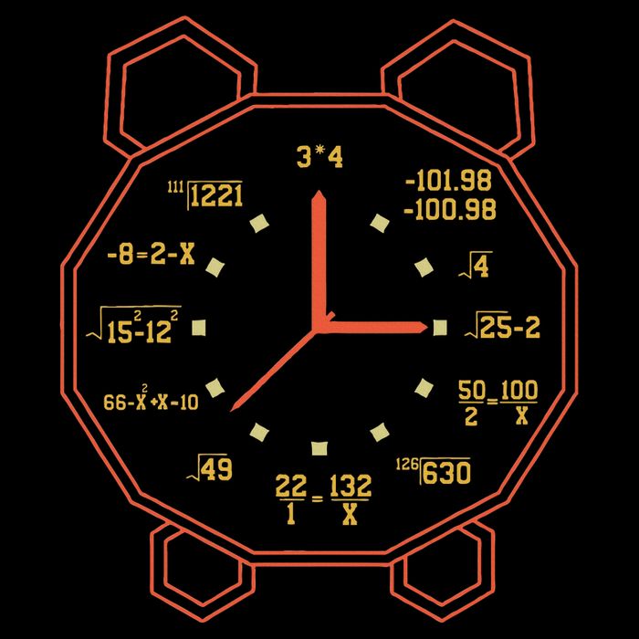 Alarm Clock Time Math Watch Mathematician Performance Shirt