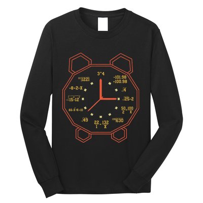 Alarm Clock Time Math Watch Mathematician Long Sleeve Shirt