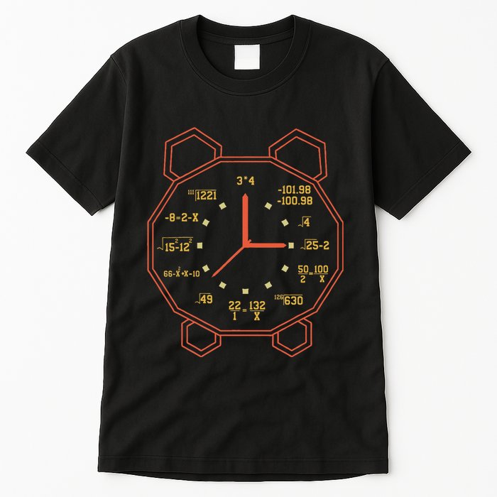 Alarm Clock Time Math Watch Mathematician Tall T-Shirt