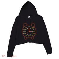 Alarm Clock Time Math Watch Mathematician Crop Fleece Hoodie