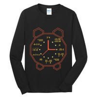 Alarm Clock Time Math Watch Mathematician Tall Long Sleeve T-Shirt